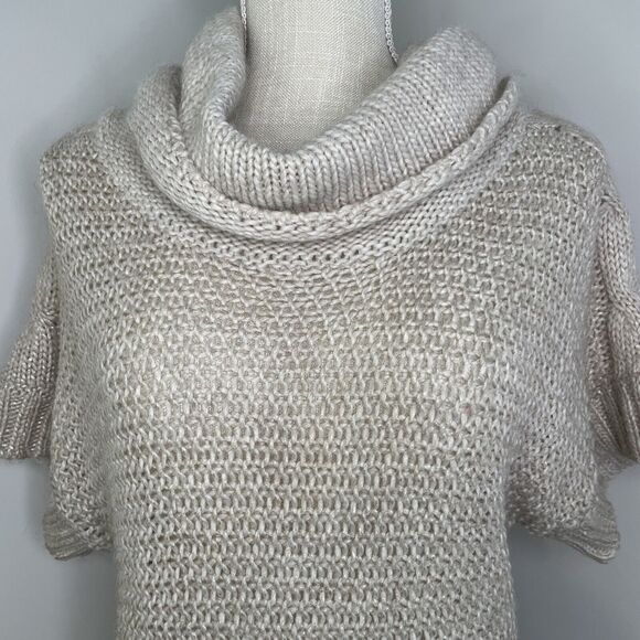 Soft Surroundings Wool Alpaca Blend Cowl Neck Knit Sweater Cream Women's Size XS - Picture 5 of 10